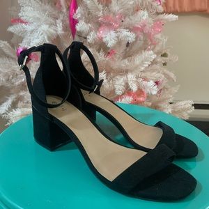 Call It Spring Black Suede Sandal Size 10